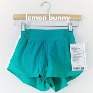 lululemon Hotty Hot High-Rise Lined Short 2.5" in Kelly Green Size 0 New NWT